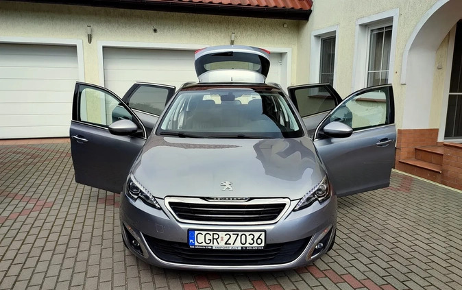 Peugeot 308 cena 37899 przebieg: 147194, rok produkcji 2014 z Gąbin małe 781